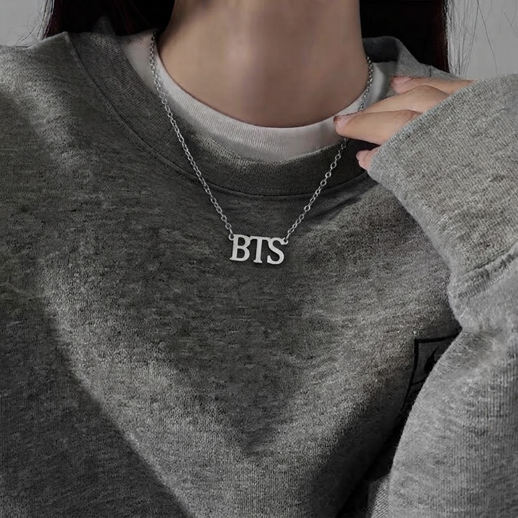 گردنبند تمام استیل BTS